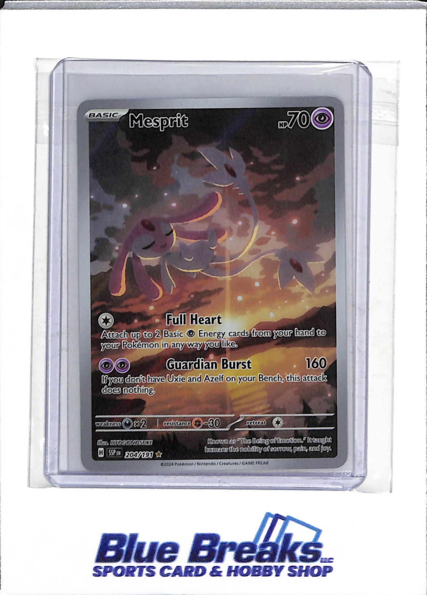 2024 Pokemon - Surging Sparks - Illustration Holo - Mesprit - #204/191 - drop