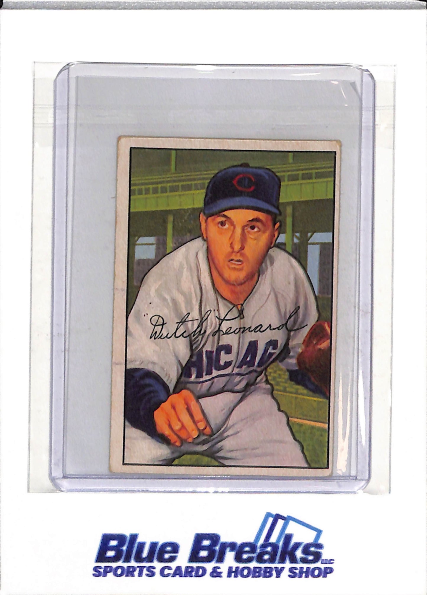 1952 Bowman - Picture Card - Dutch Leonard - #159 - Baseball - Cubs - drop