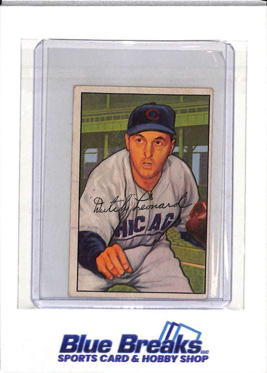 1952 Bowman - Picture Card - Dutch Leonard - #159 - Baseball - Cubs - drop
