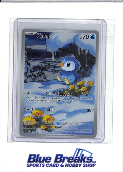 2025 Pokemon - Phantasmal Flames - Illustration Foil - Piplup - #098/094 - drop