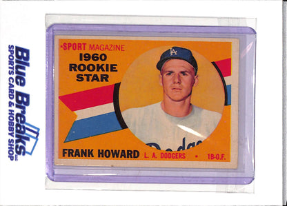 1960 Topps - Rookie Star - Frank Howard - #132 - Baseball - Dodgers - drop