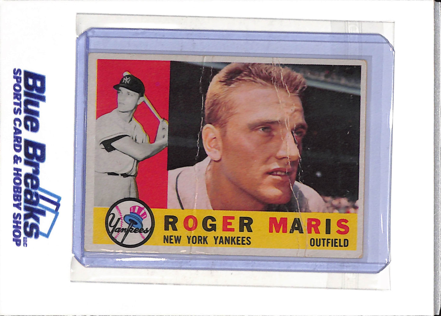 1960 Topps - Roger Maris - #377 - Baseball - Yankees - drop