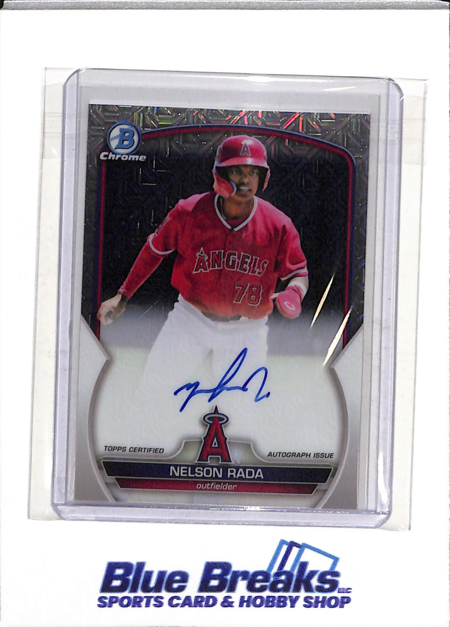 2023 Topps - Bowman Chrome - Silver Refractor - Auto - Nelson Rada - #BMA-NR - Baseball - Angels - drop