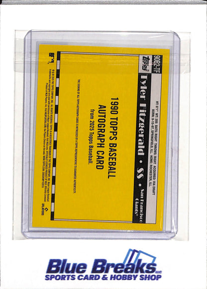 2025 Topps - 35th Anniversary - Auto - Tyler Fitzgerald - #90B2-TF - Baseball - Giants - drop