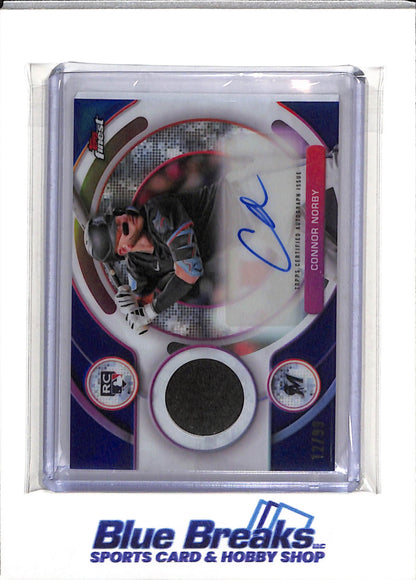 2025 Topps - Finest - Rookie Card - Relic - Auto - Blue - Connor Norby - 12/99 - #RAJR-CN - Baseball - Marlins - drop