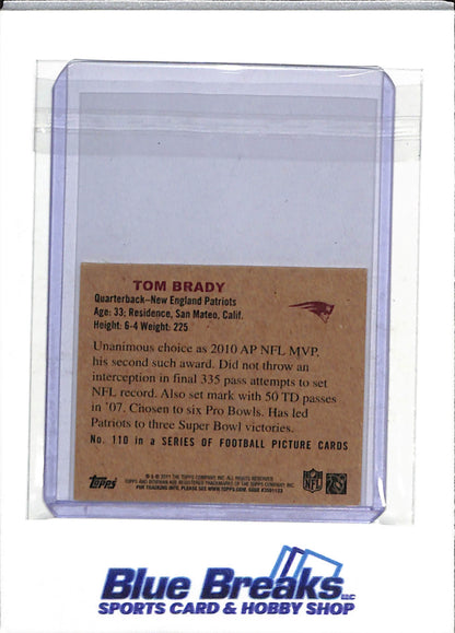 2011 Topps - Picture Cards - Tom Brady - #110 - Football - Patriots - drop