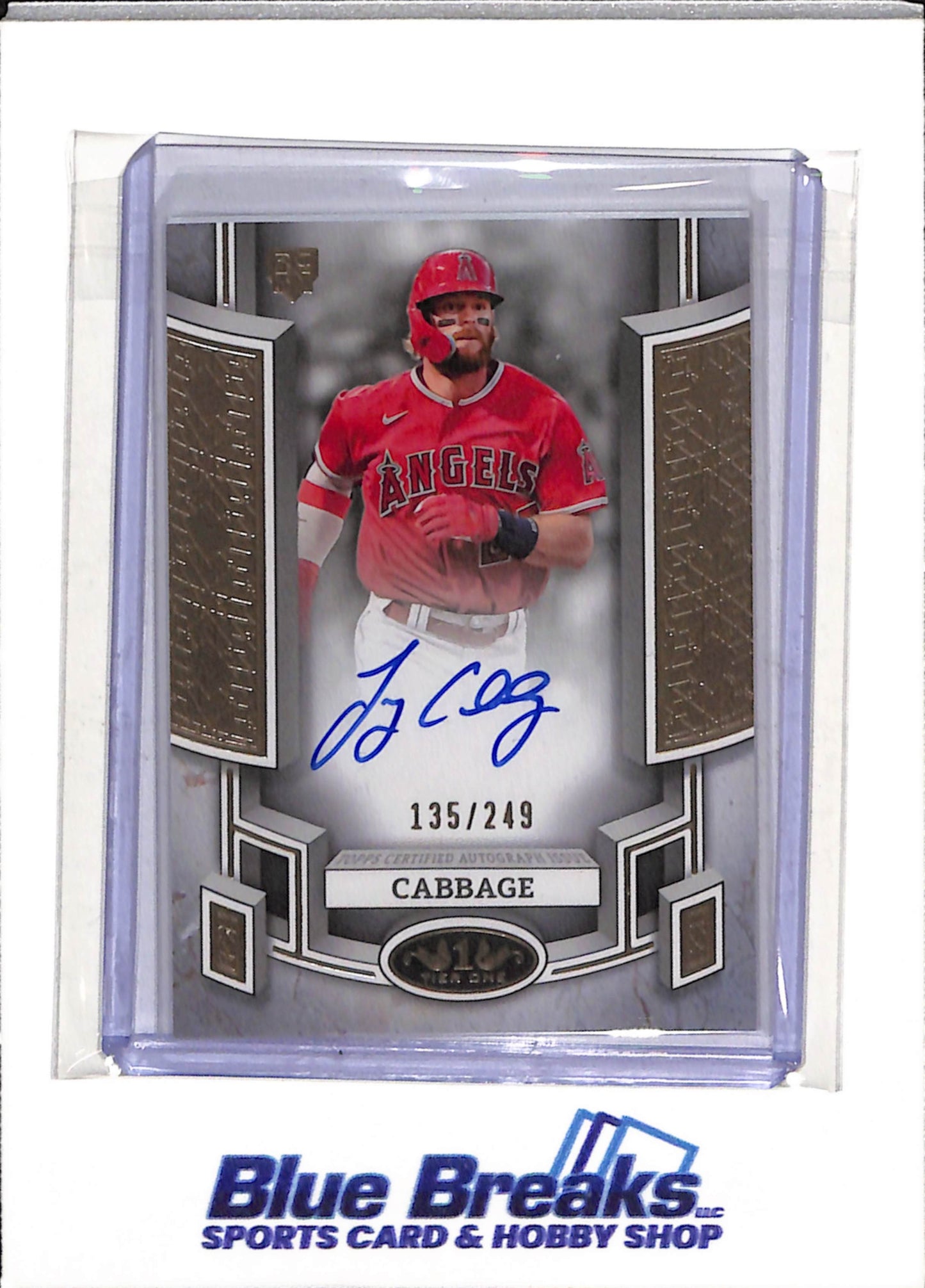 2024 Topps - Tier One - Rookie Card - Auto - Trey Cabbage - 135/249 - #BOA-TCA - Baseball - Angels - drop