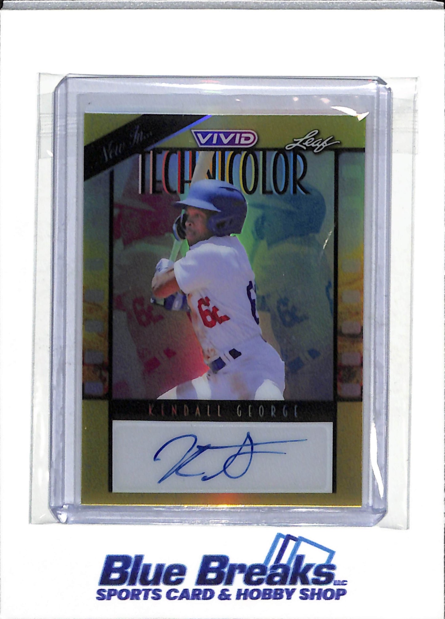 2023 Leaf - Vivid - Technicolor - Auto - Kendall George - 4/10 - #T-KGI - Baseball - Dodgers - drop