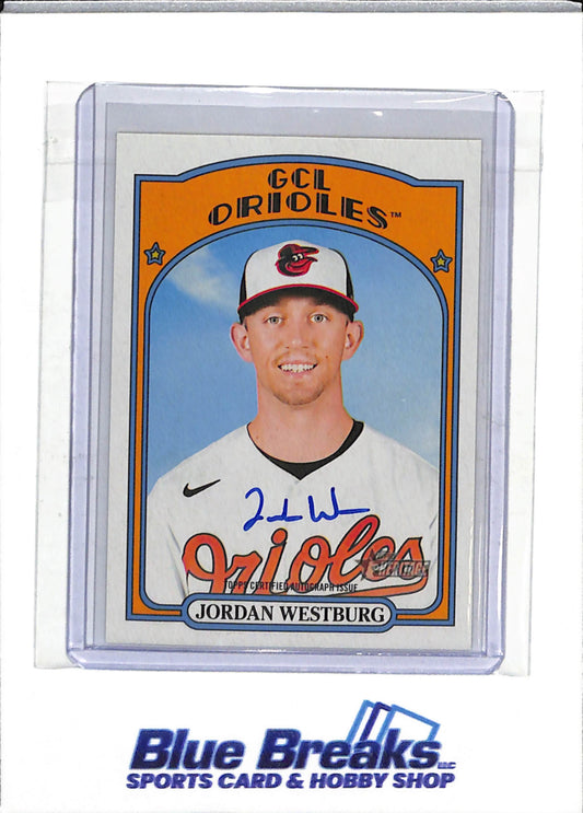 2021 Topps - Heritage - Auto - Jordan Westburg - #ROA-JWE - Baseball - Orioles - drop