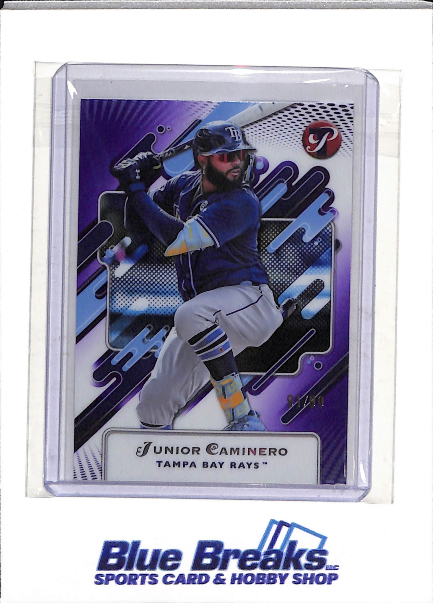 2025 Topps - Players - Purple Foil - Junior Caminero - 91/99 - #233 - Baseball - Rays - drop