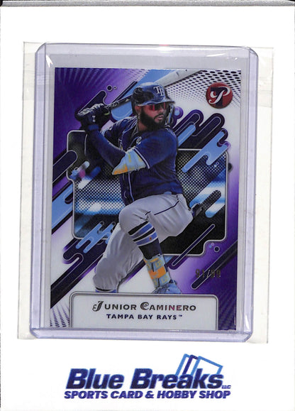 2025 Topps - Players - Purple Foil - Junior Caminero - 91/99 - #233 - Baseball - Rays - drop