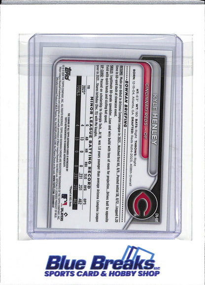 2024 Topps - Bowman Chrome - Refractor - Kyle Henley - #CPA-KHY - Baseball - Reds - drop