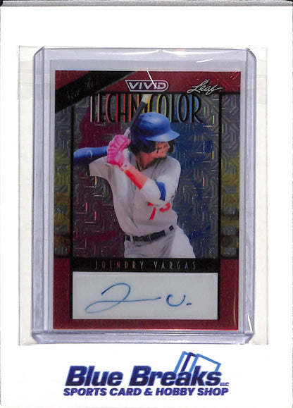 2023 Leaf - Vivid - Technicolor - Auto Refractor - Joendry Vargas - 2/8 - #T-JVI - Baseball - Dodgers - drop