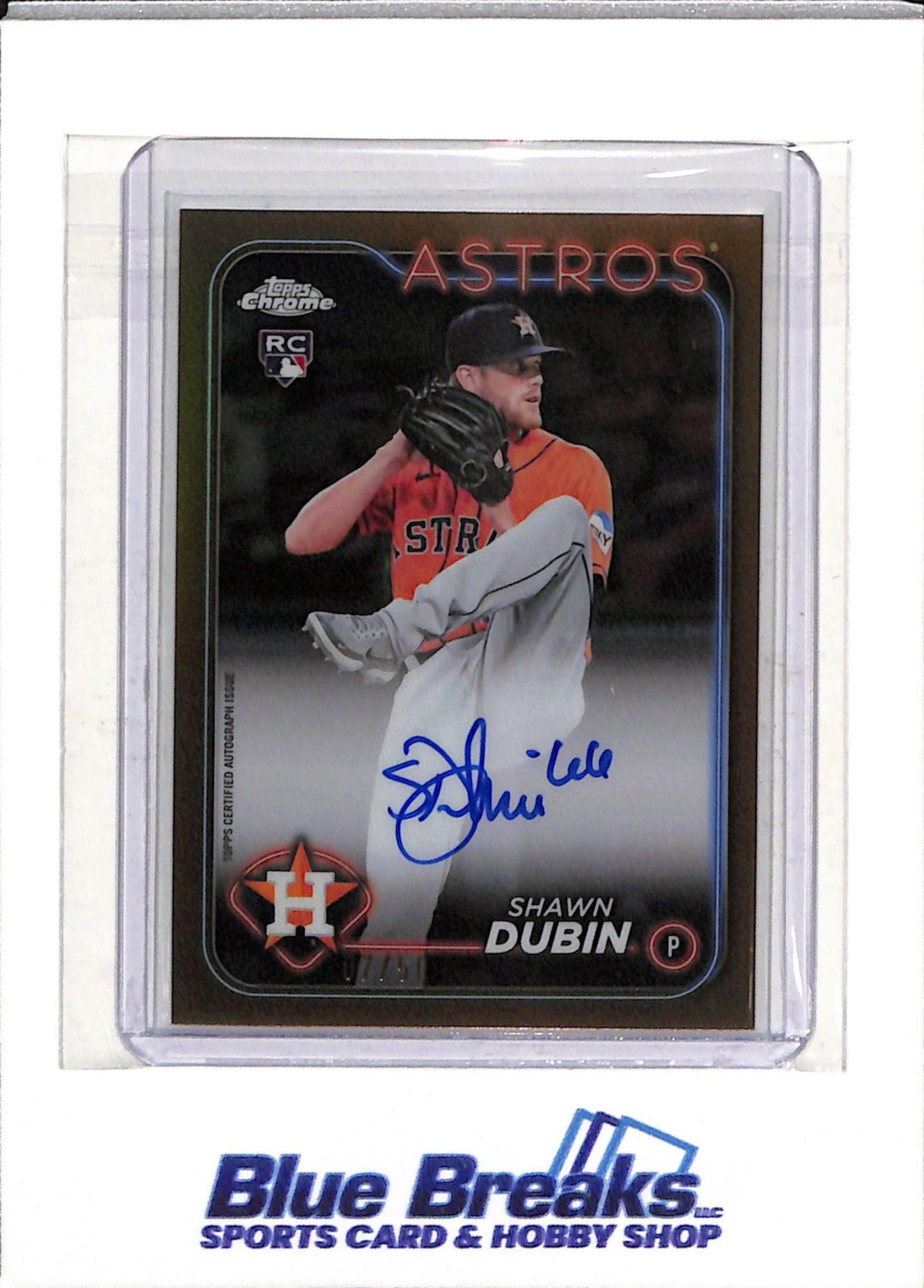 2024 Topps - Chrome - Rookie Card - Gold Border - Shawn Dubin - 07/50 - #RA-SDU - Baseball - Astros - drop