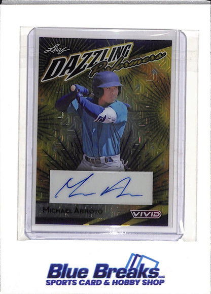 2023 Leaf - Vivid - Dazzling Performance Auto - Blue and Yellow - Michael Arroyo - 3/7 - #DP-MA1 - Baseball - Mariners - drop