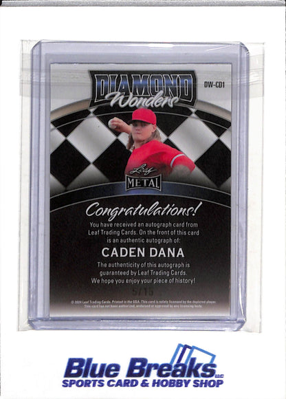 2024 Leaf - Metal - Diamond Wonders - Auto - Caden Dana - 5/15 - #DW-CD1 - Baseball - Angels - drop