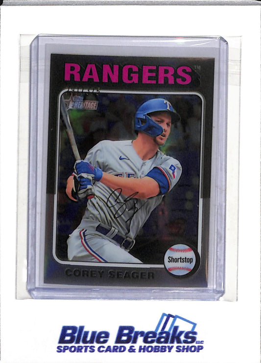 2024 Topps - Heritage - Silver - Corey Seager - 291/375 - #400 - Baseball - Rangers - drop