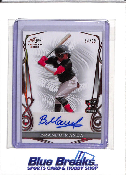 2023 Leaf - Trinity - Rookie Card - Auto - Rose Gold - Brando Mayea - 64/99 - #BA-BM3 - Baseball - Yankees - drop