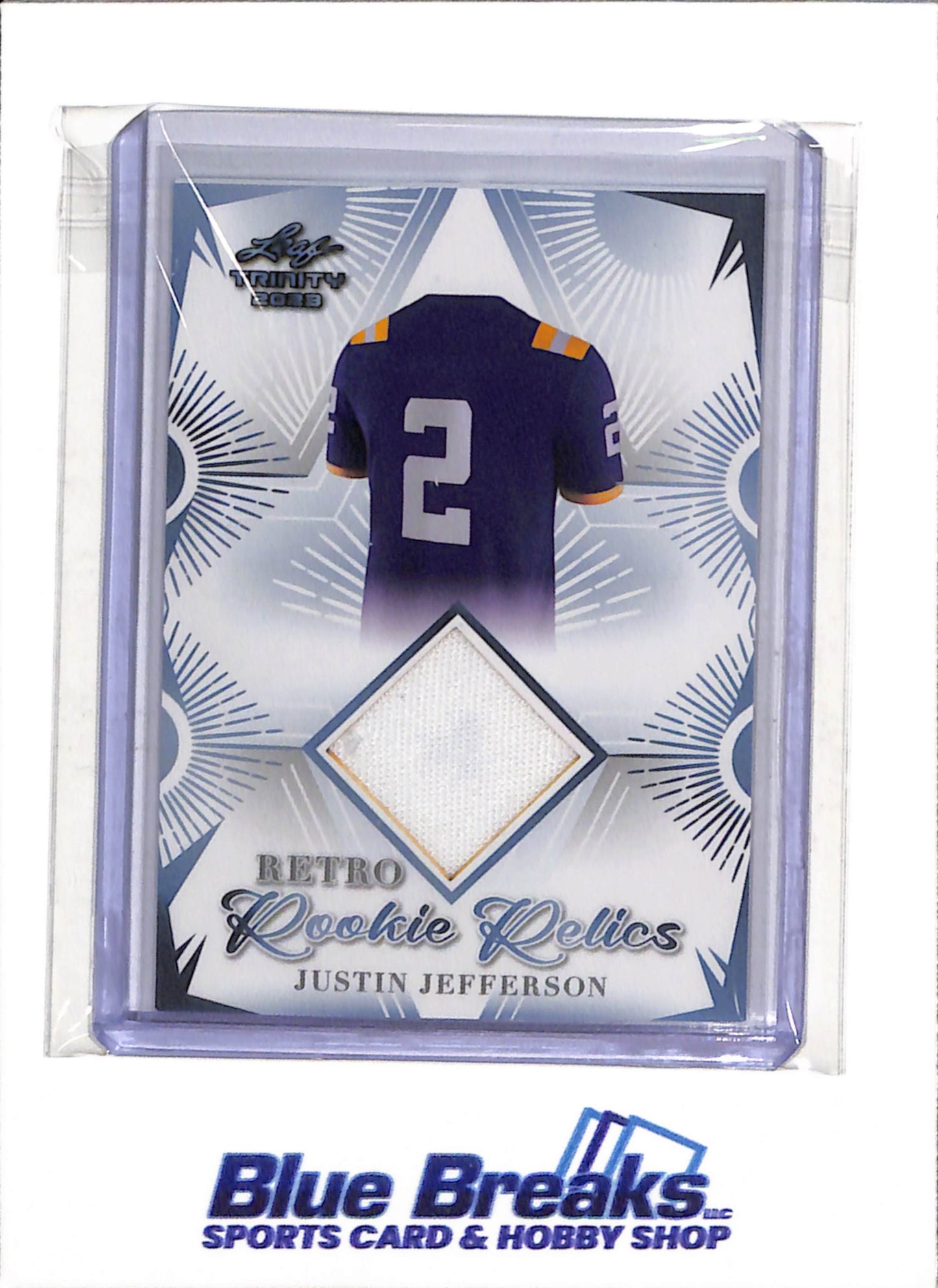 2023 Leaf - Trinity - Retro Rookie Relics - Justin Jefferson - #RRR-6 - Football - Vikings - drop