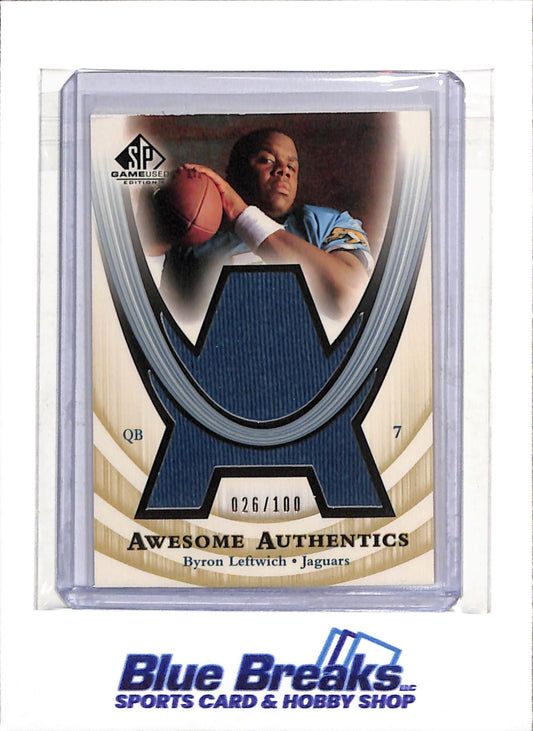 2004 Upper Deck - Awesome Authentics - Relic - Byron Leftwich - 026/100 - #AA-BL - Football - Jaguars - drop