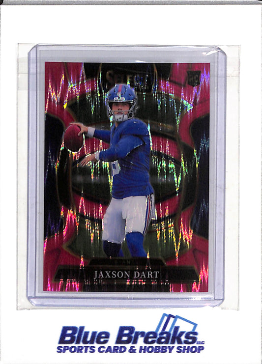 2025 Panini - Prizm - Select - Rookie Card - Pink Raywave - Jaxson Dart - #93 - Football - Giants - drop
