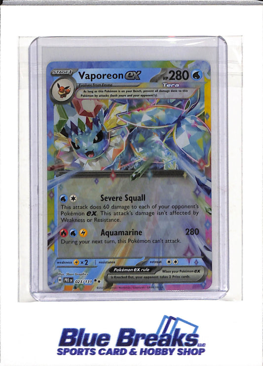 2025 Pokemon - Prismatic Evolutions - Special Illustration Foil - Vaporeon ex - #023/131 - drop