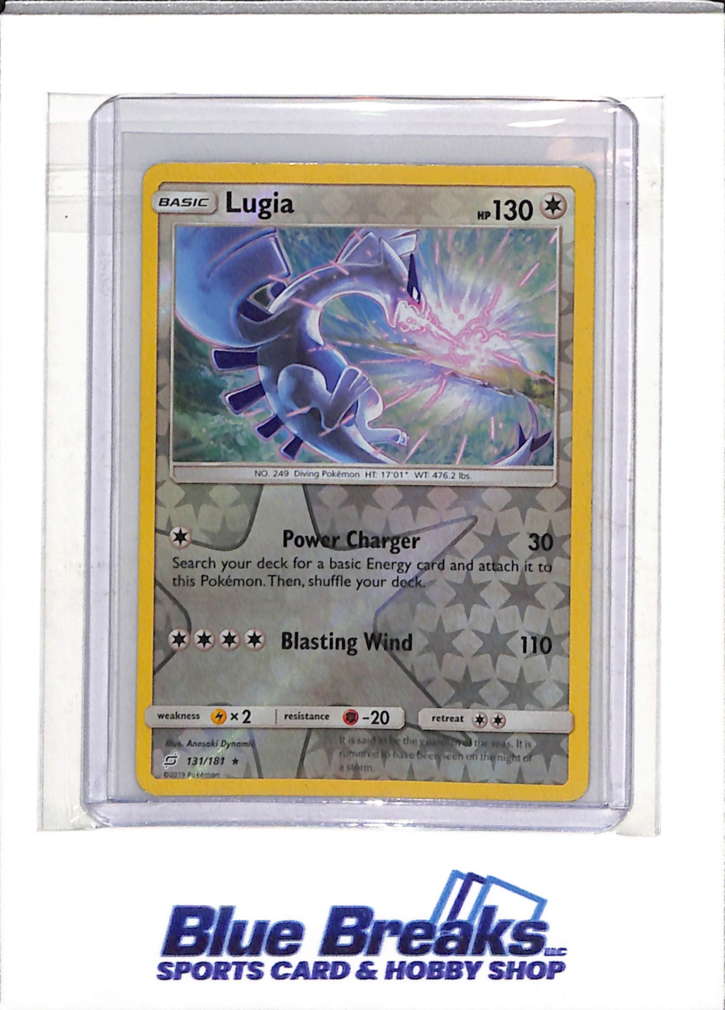 2019 Pokemon - Team Up - Illustration Holo - Lugia - #131/181 - drop