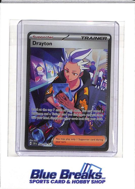 2024 Pokemon - Surging Sparks - Illustration Foil - Drayton - #244/191 - drop