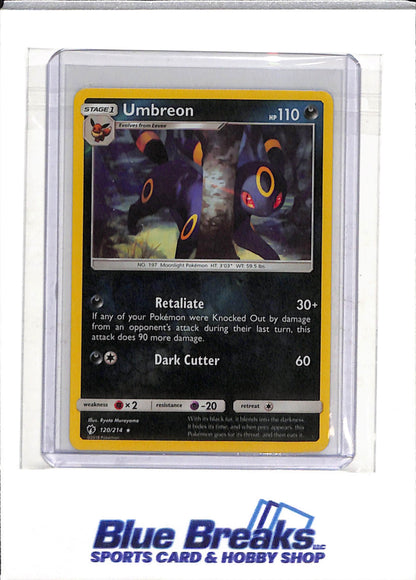 2018 Pokemon - Lost Thunder - Holo - Umbreon - #120/214 - drop