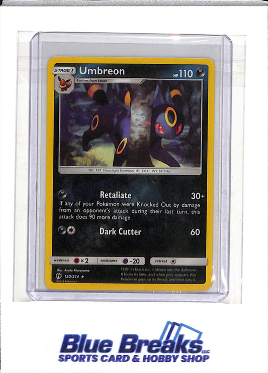 2018 Pokemon - Lost Thunder - Holo - Umbreon - #120/214 - drop