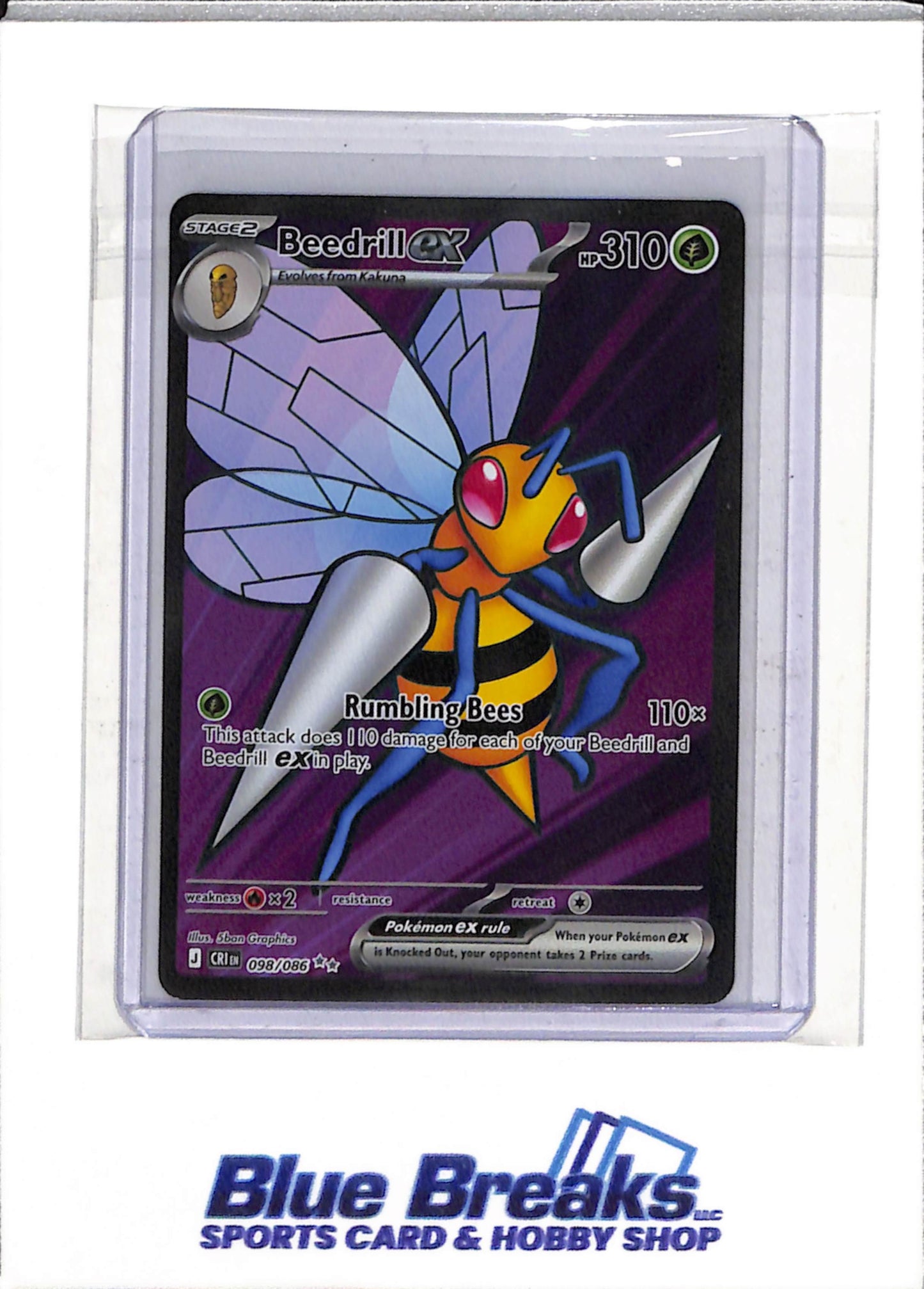 2026 Pokemon - Chaos Rising - Illustration Foil - Beedrill ex - #098/086 - drop