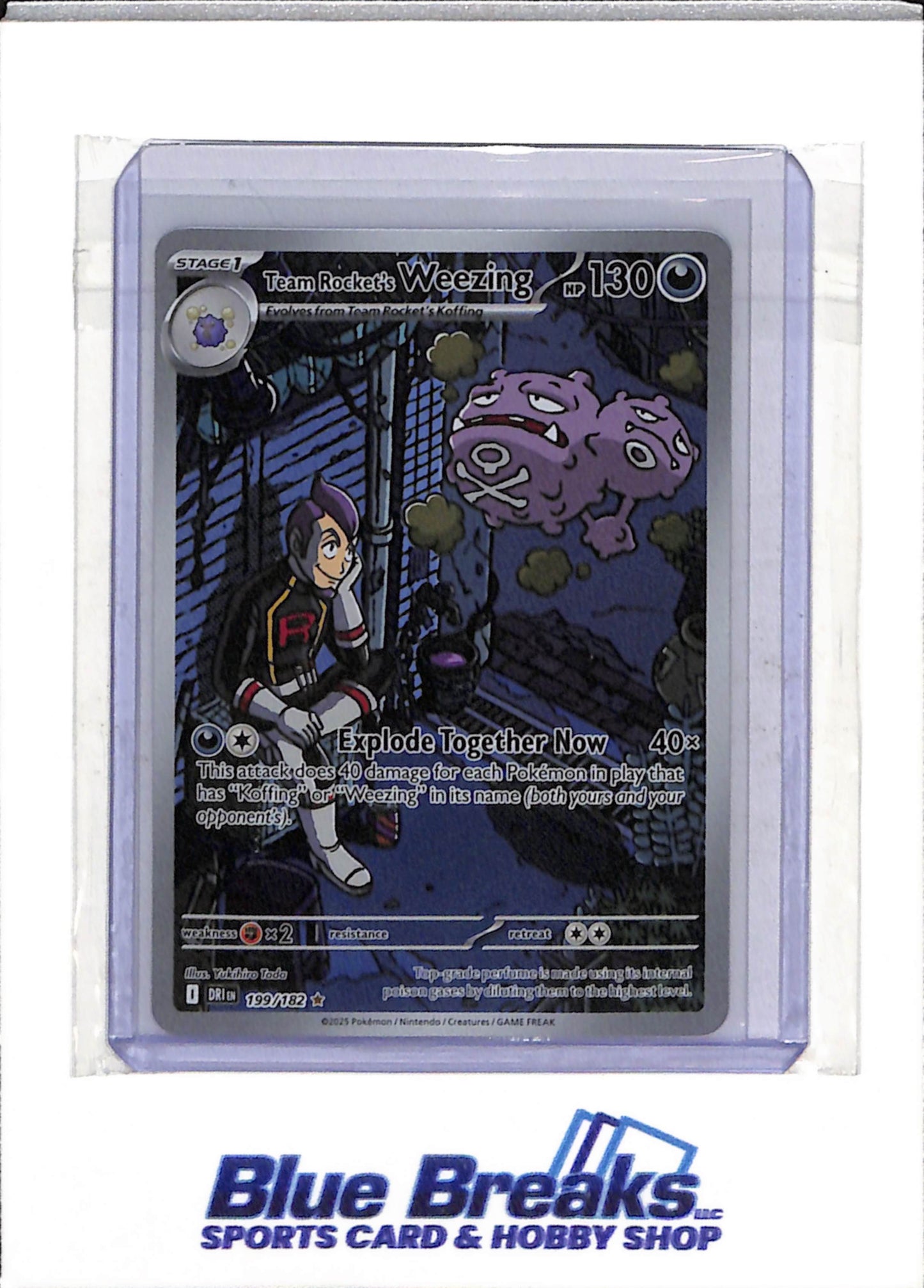 2025 Pokemon - Destined Rivals - Illustration Holo - Team Rocket's Weezing - #199/182 - drop