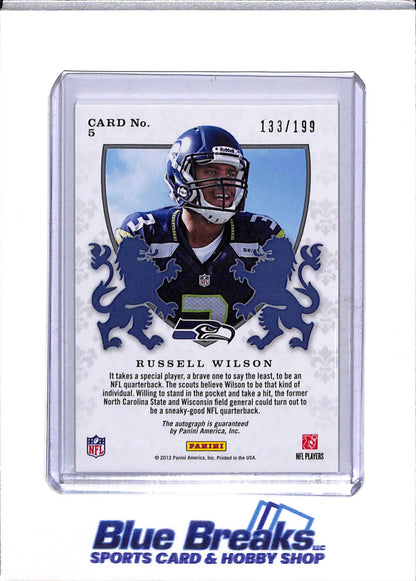 2012 Panini Crusade - Rookies & Stars - Russell Wilson - auto - 133/199 - football - Seahawks