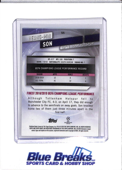 2020 Topps Finest Champions League Heung-Min Son 70/150 #55 Tottenham Hotspur - drop