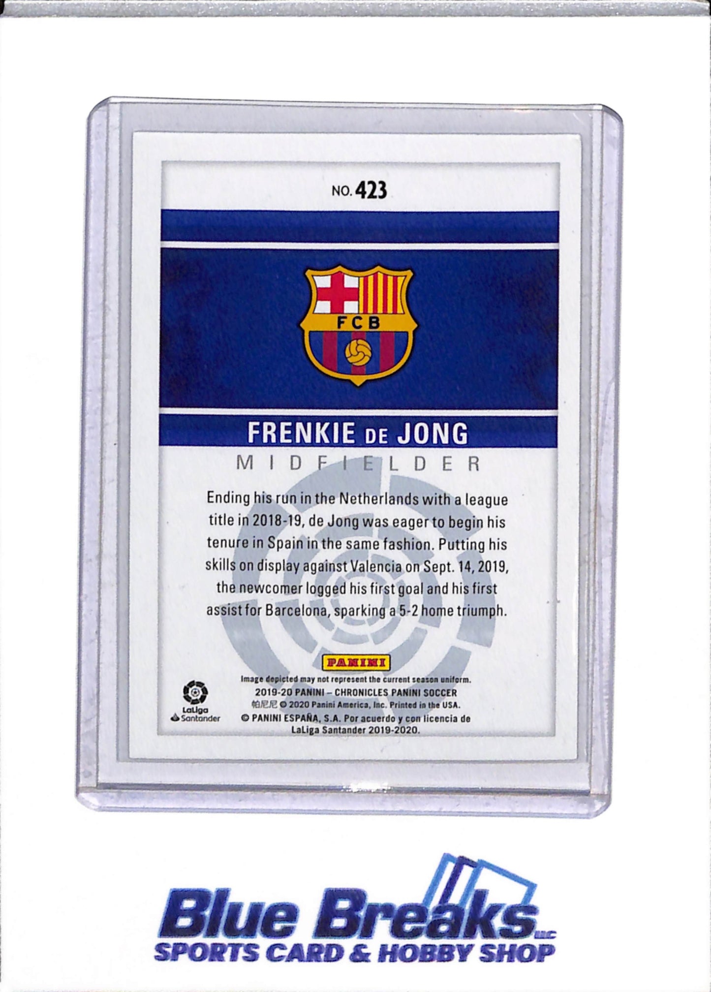 2019 Panini Chronicles Frenkie de Jong RC FC Barcelona