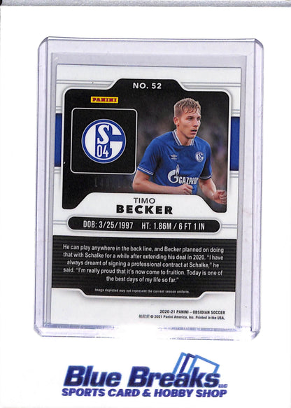 2020 Panini Obsidian Timo Becker 148/195 #52 FC Schalke 04 - drop