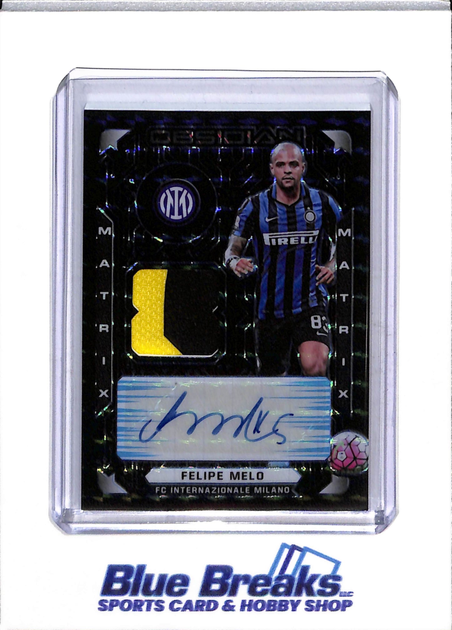 2021 Panini - Obsidian Soccer - Matrix - Felipe Melo - relic - auto - 1/1 - #MM-FM - soccer - FC Internazionale Milano