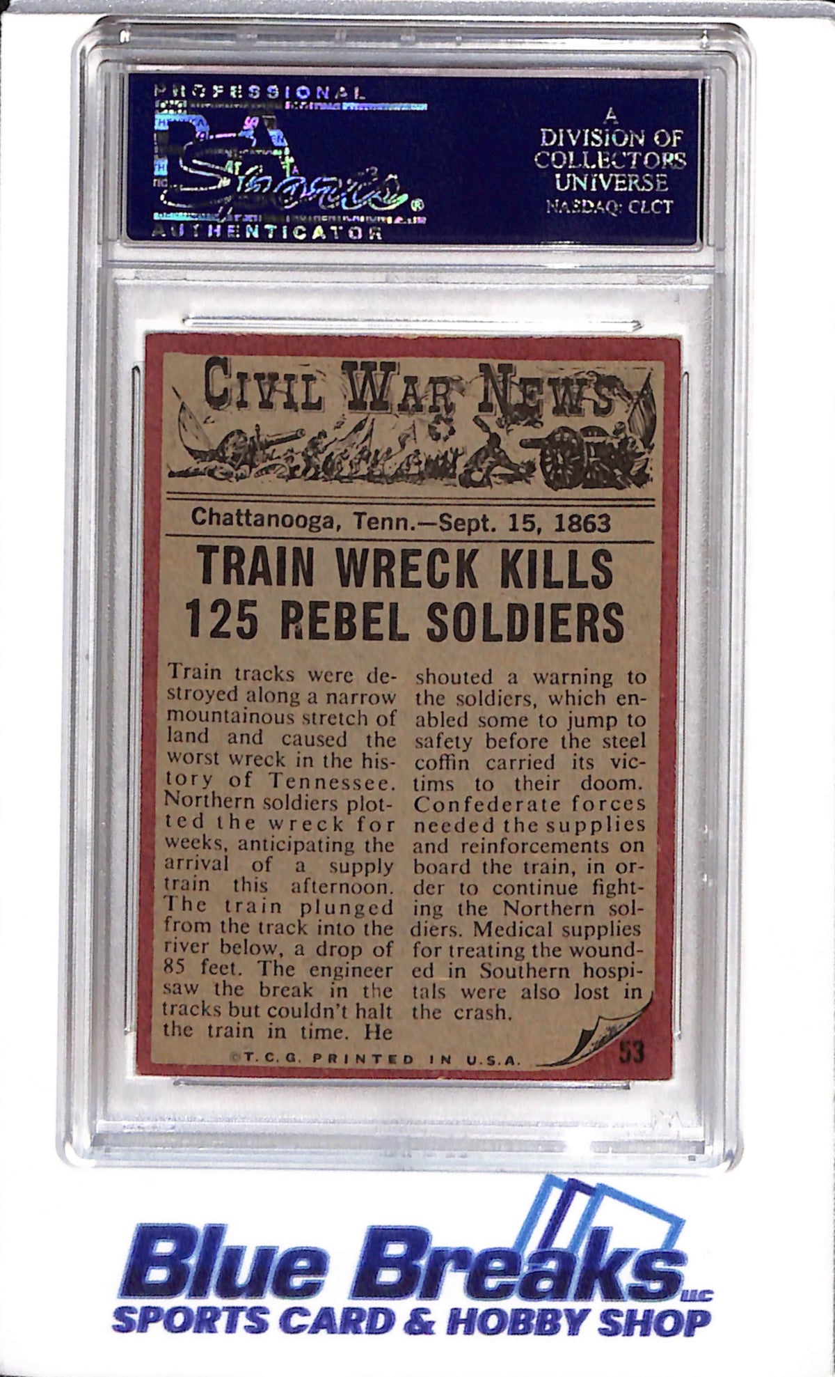 1962 Civil War News - Train of Doom - #53 - PSA 5