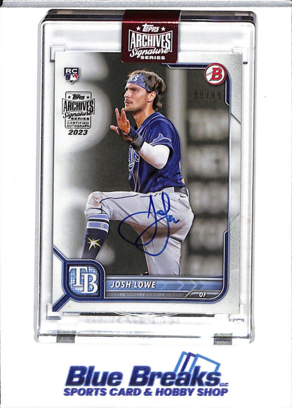 2023 Topps - Archives - Signature Series - Auto - Josh Lowe - 99/99 - #33 - Baseball - Rays