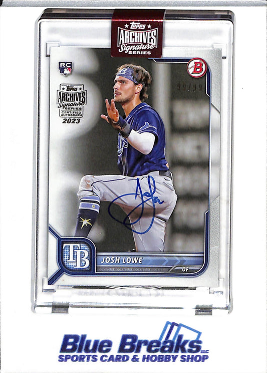 2023 Topps - Archives - Signature Series - Auto - Josh Lowe - 99/99 - #33 - Baseball - Rays