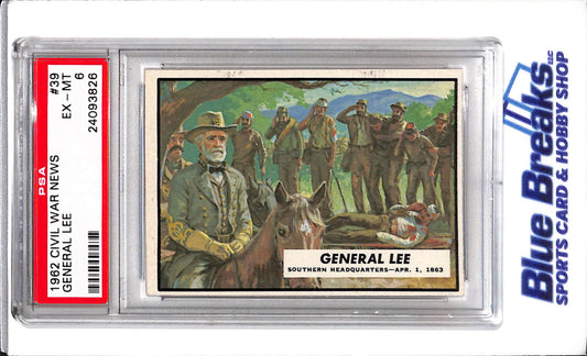 1962 Civil War News - General lee - #39 - PSA 6