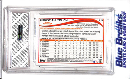 2014 Topps - Chrome All-Star - Rookie Cup - Christian Yelich - MINT 10 - #215 - Baseball - Marlins