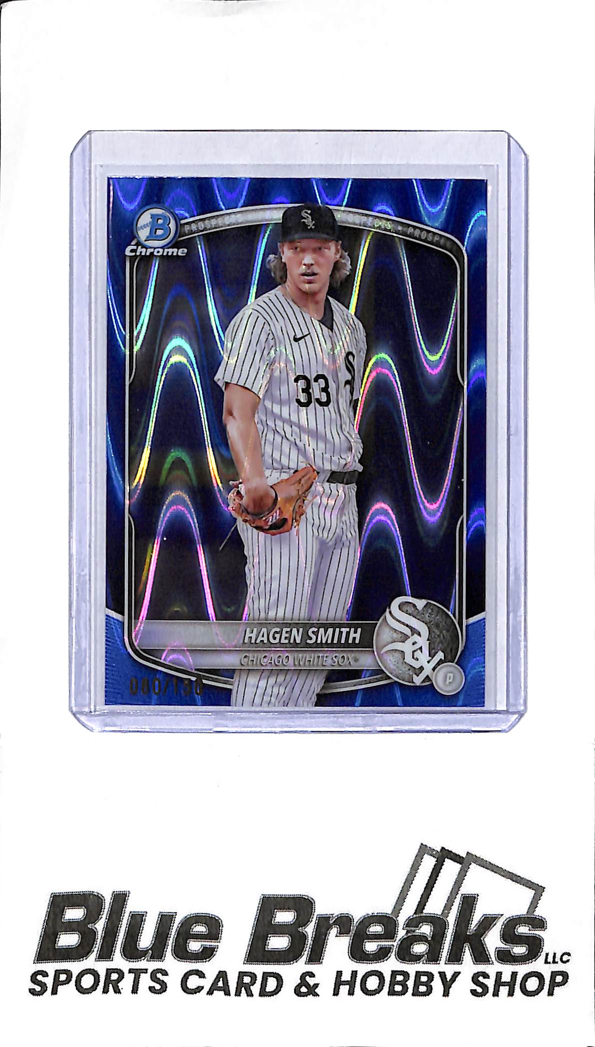 2025 Bowman - Hagen Smith - BCP-44 - Blue 080/150 - White Sox