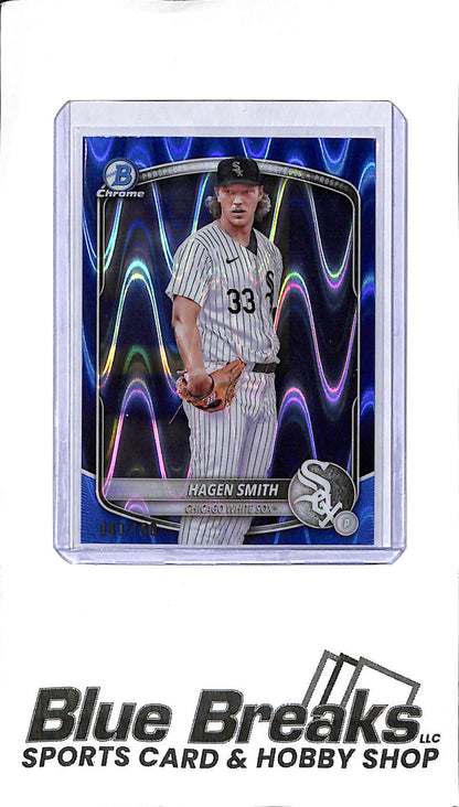 2025 Bowman - Hagen Smith - BCP-44 - Blue 080/150 - White Sox
