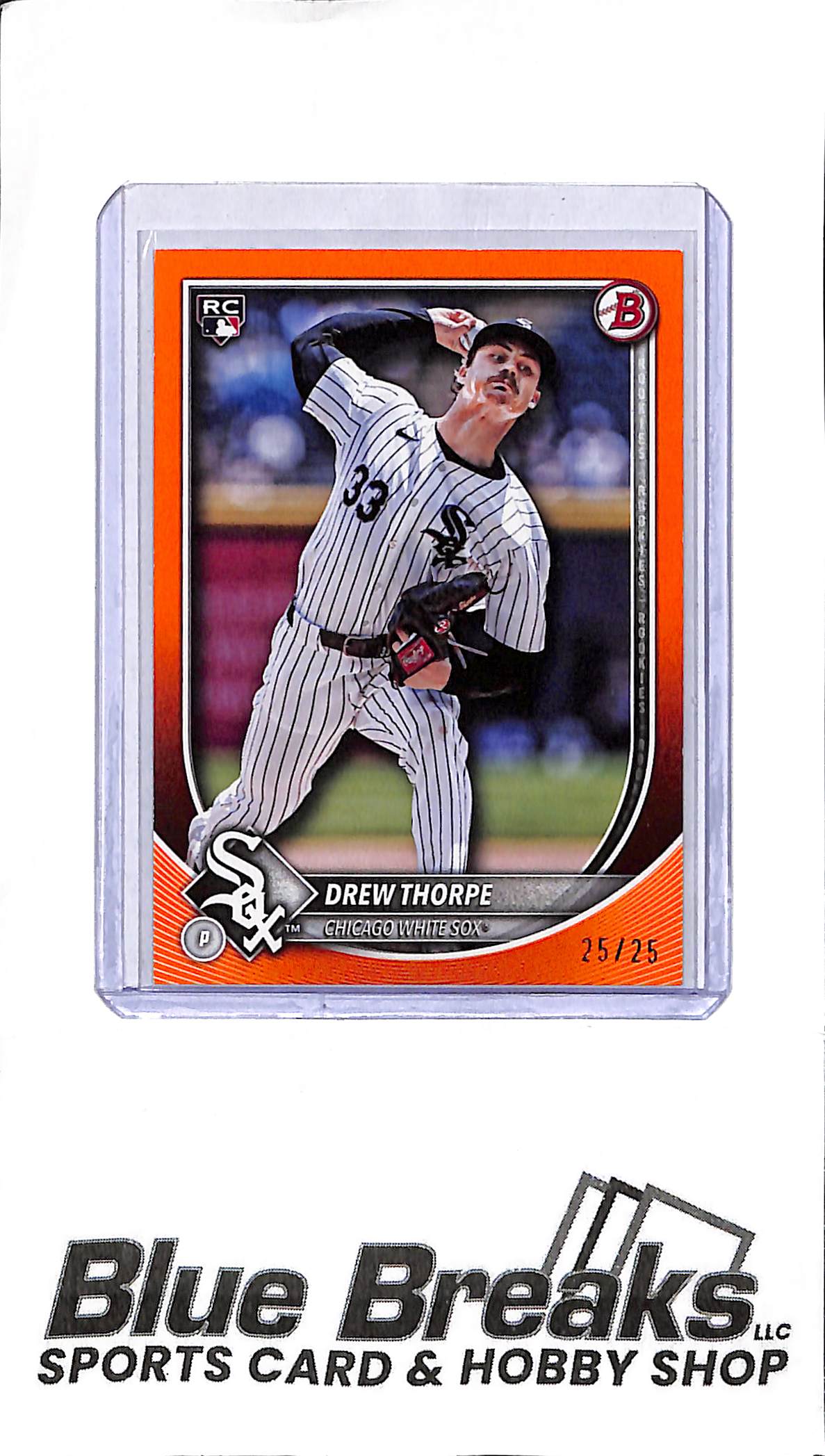 2025 Bowman - Drew Thorpe - #8 - Orange 25/25 - Baseball - White Sox
