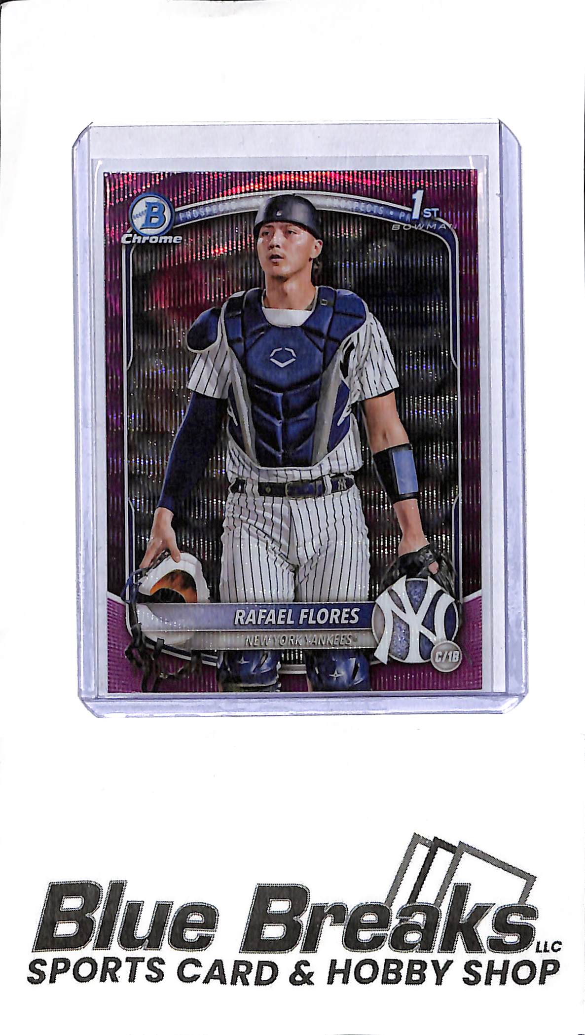 2025 Bowman - Rafael Flores - BCP-34 - 1st Bowman - Purple 170/199 - Baseball - Yankees