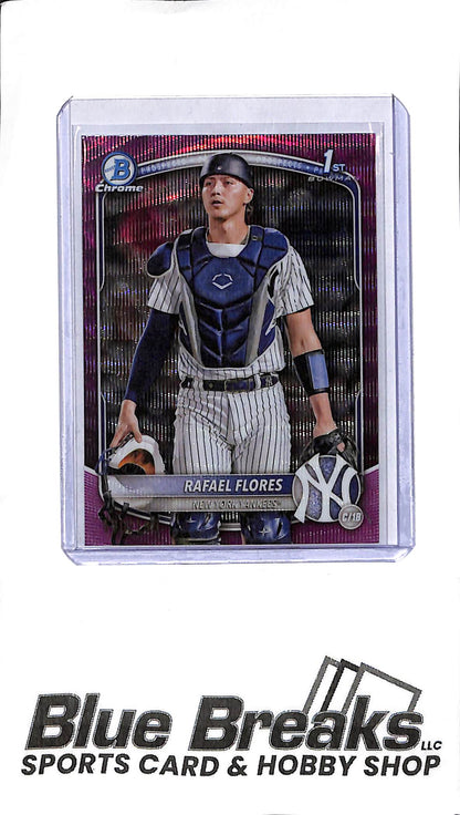 2025 Bowman - Rafael Flores - BCP-34 - 1st Bowman - Purple 170/199 - Baseball - Yankees