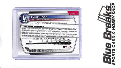 2025 Bowman - Zyhir Hope - BCP-2 - 232/399 - Baseball - Dodgers