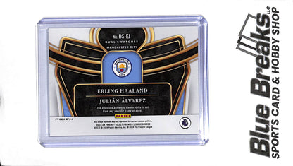 2023-24 Panini Select Premier League - Erling Haaland Julian Alvarez - Dual Patch - DS-EJ - Silver Prizm - Soccer - Manchester City