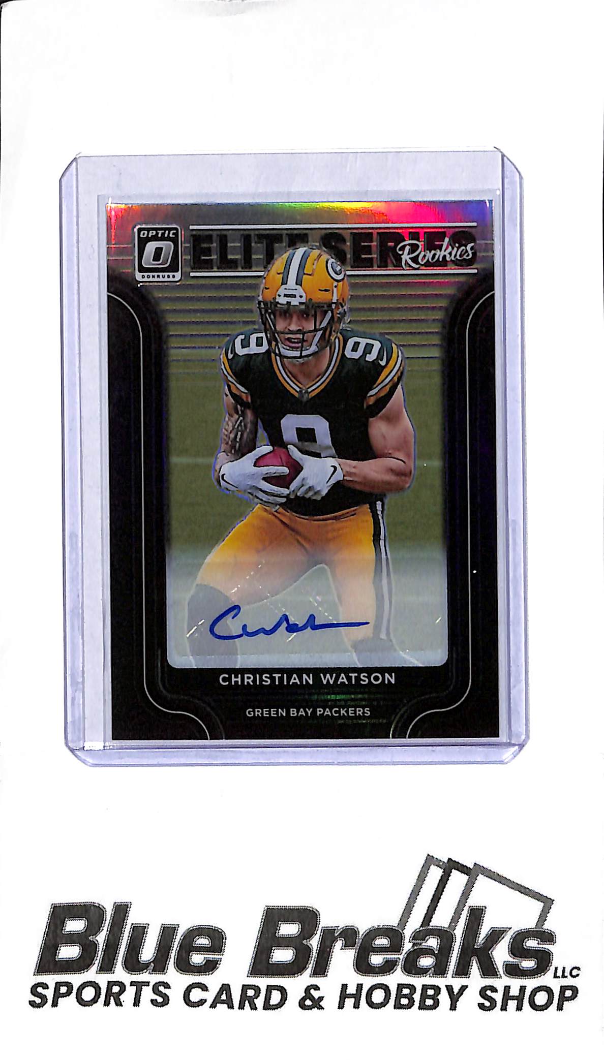 2022 Donruss Optic - Christian Watson - Elite Series Rookies Auto - ESR-12 - 20/99 - Football - Packers